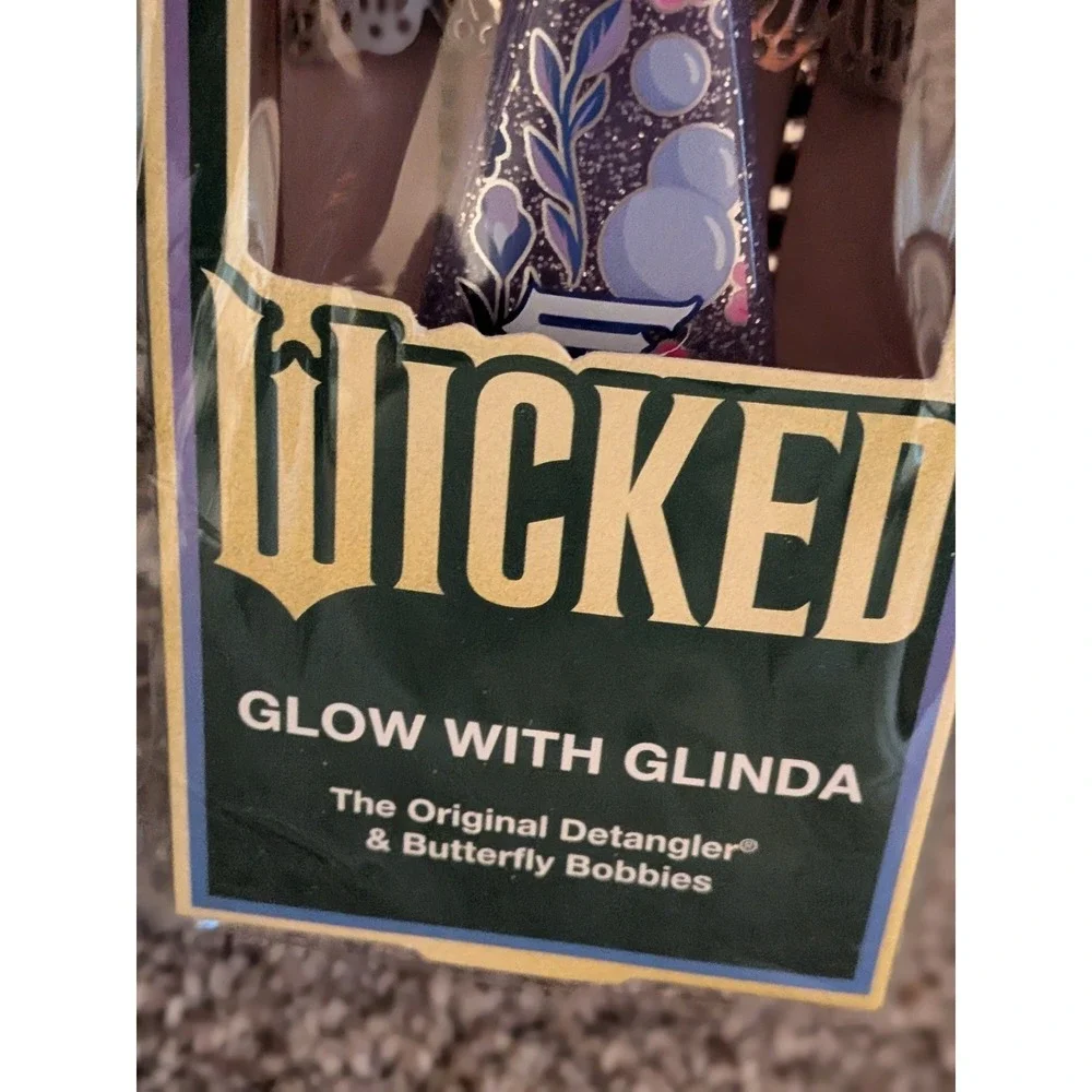 Wet Brush Wicked‎ Glow With Glinda Original Detangler Butterfly Bobbies Set
